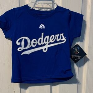 Majestic Dodgers Kids Royal Blue Tee. #22 Clayton Kershaw. NWT. 2T